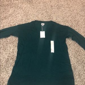 Green V neck sweater